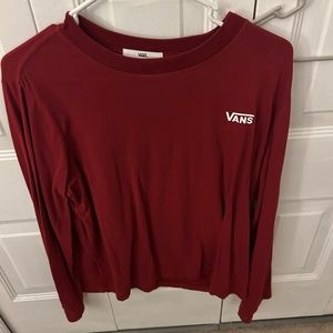 Vans burgundy red long sleeve shirt